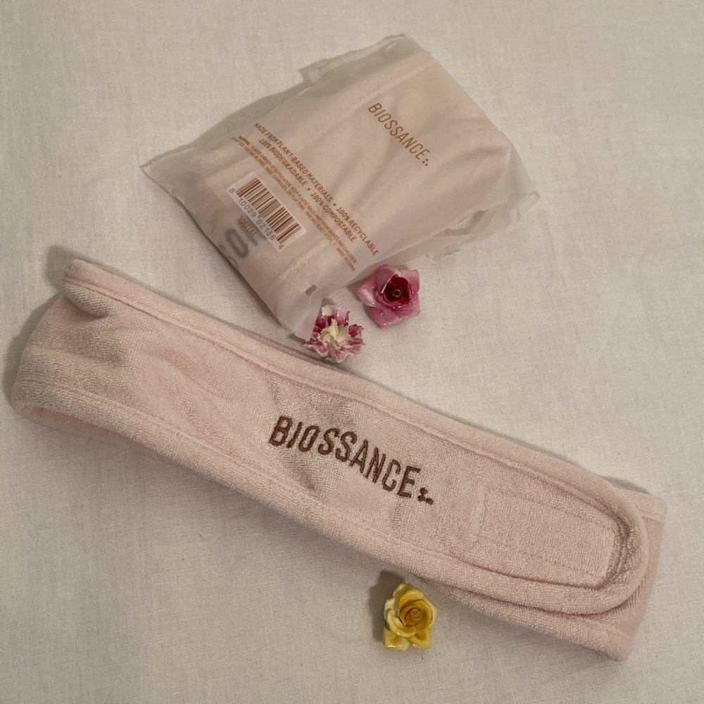 Biossance Blush terry headbands duo new no tag